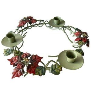 Vintage Metal Candle Holder Holiday Decor‎ 12.5in